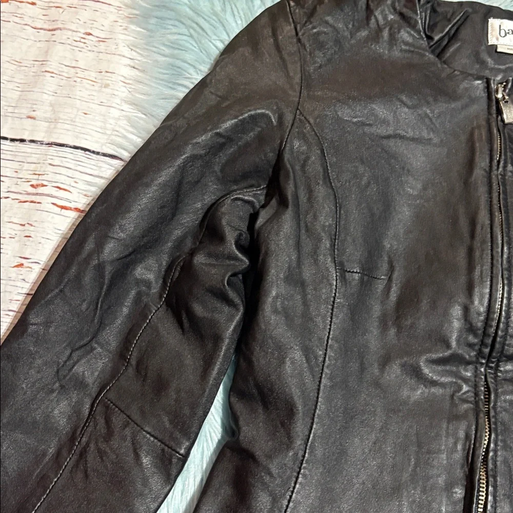 Vintage bagatelle Black Genuine Leather Biker Jacket sz S